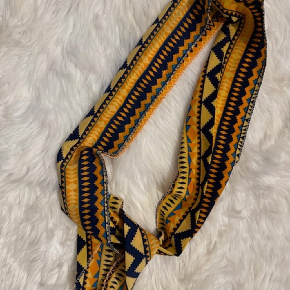 Orange Aztek Satin Wrapable - women's  7502  NWT Boutique - Picture 4 of 4